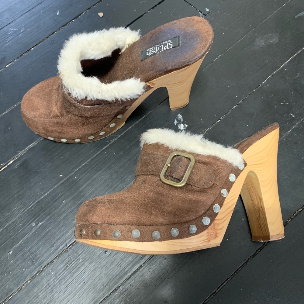 COPY - Warm, brown, mule - clog heels